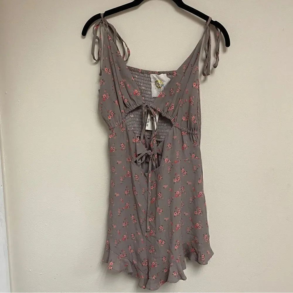Blue Life Retro Romper Magenta Mini Floral Large - Picture 4 of 6